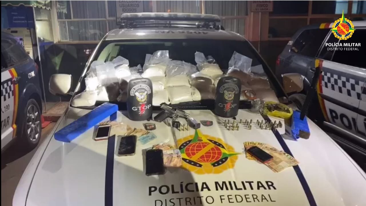 PM realiza um abordagem em Taguatinga e acaba com grande apreensão de drogas no Gama