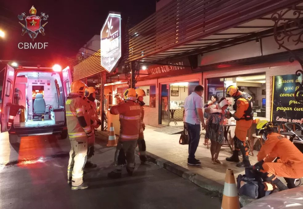 Explosão após uso de álcool deixa duas pessoas feridas em restaurante no DF