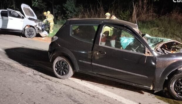 Colisão frontal deixa um morto e um ferido em Samambaia Norte