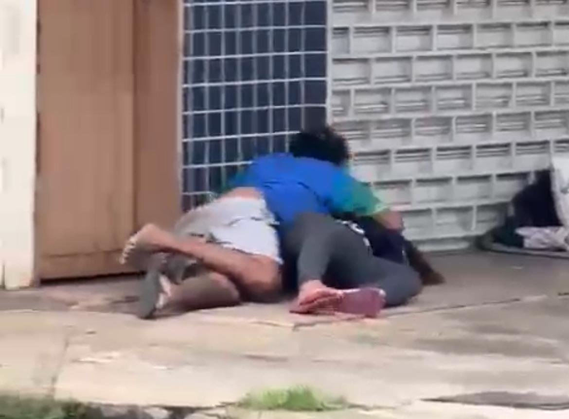Veja momento que homem agride mulher no Guará DF