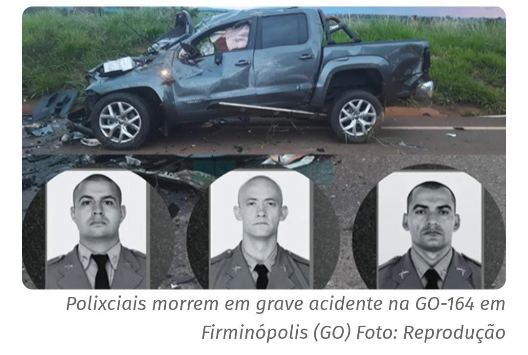 Acidente no trânsito deixa três policiais e um mulher morta em Goiás