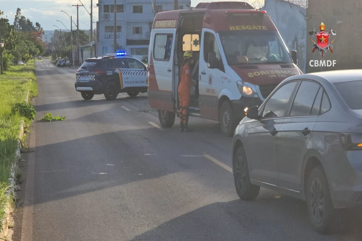Crianças são atropeladas e socorridas por bombeiros no DF