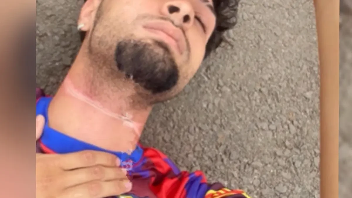 Motociclista fica ferido após se enroscar em fio de internet solto em rua de Anápolis