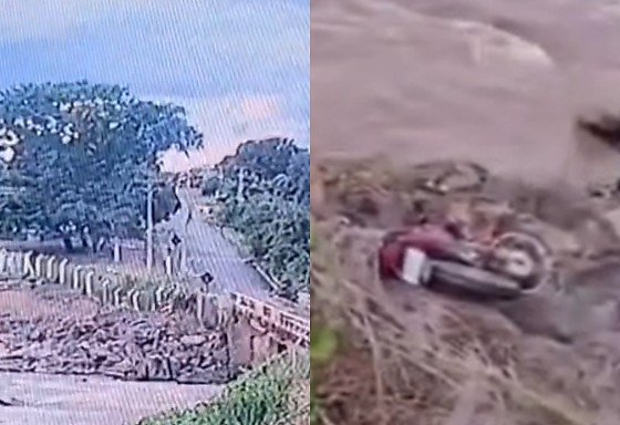 Jovem empina moto, perde o controle e morre ao cair da ponte; veja vídeo