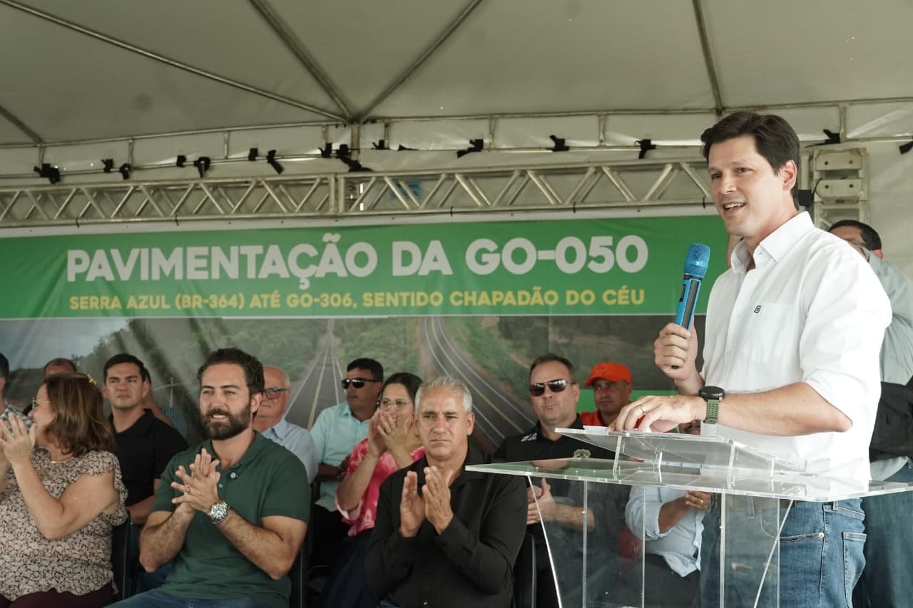 Caiado e Daniel Vilela inauguram reestruturação da GO-050, em Chapadão do Céu