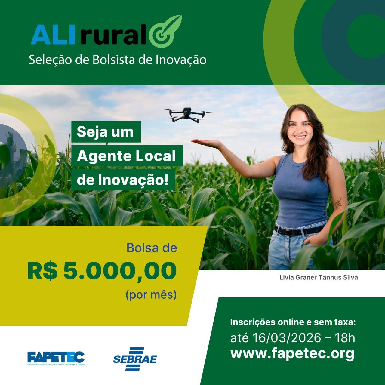 Sebrae Goiás abre processo seletivo para bolsistas do Programa ALI – Agente Local de Inovação