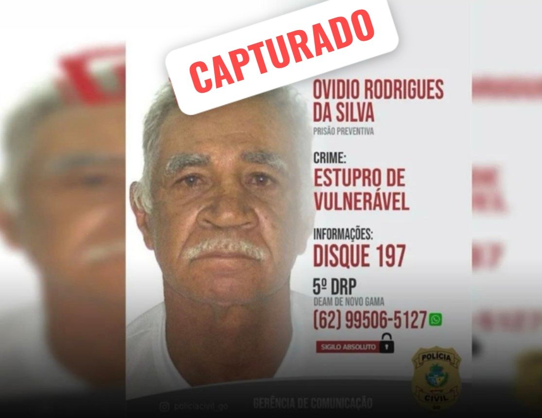 Velho procurado pela polícia civil acusado de estuprar criança no entorno é preso no DF
