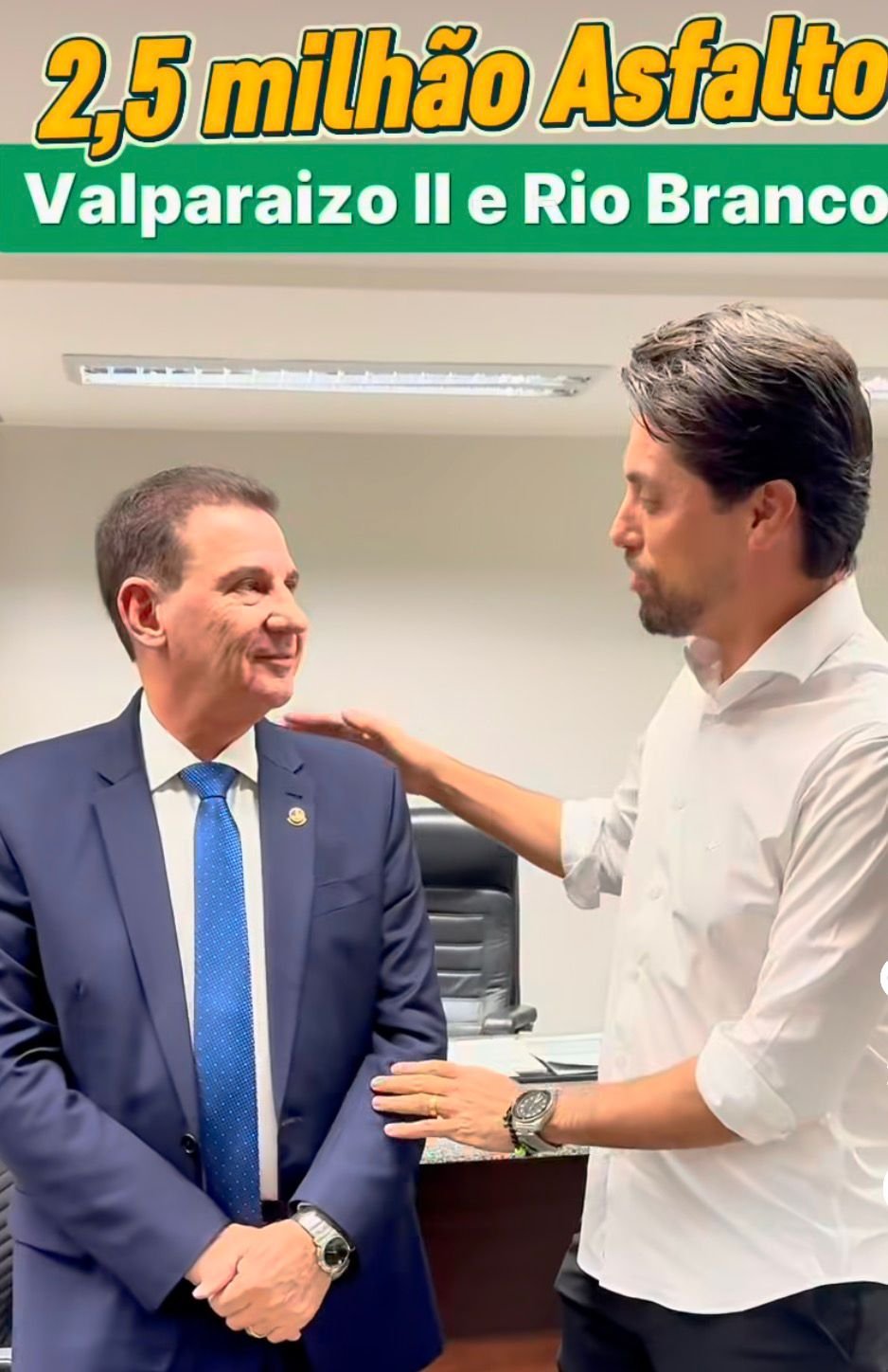 Segundo Marcus vinícius , Emenda de Vanderlan é para asfalto novo nos bairros Valparaízo II e Rio Branco e aquisição de um tomógrafo