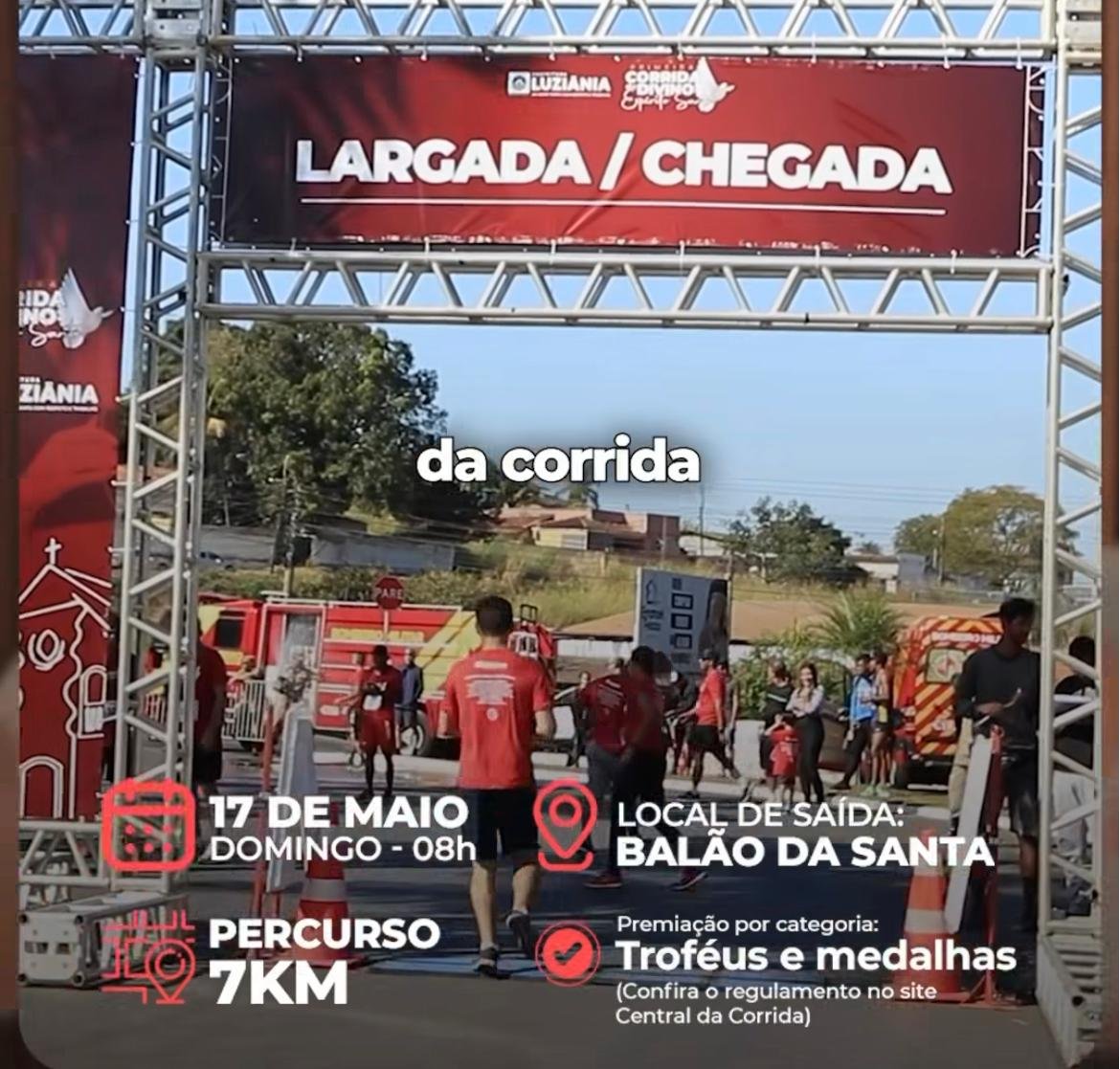 Luziânia se prepara para a 3ª edição da Corrida do Divino Espírito Santo; veja vídeo